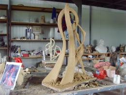 hj1713 不銹鋼雕塑—舞 小稿_青島國際服裝城不銹鋼雕塑、石雕、玻璃鋼雕塑_濱州宏景雕塑有限公司